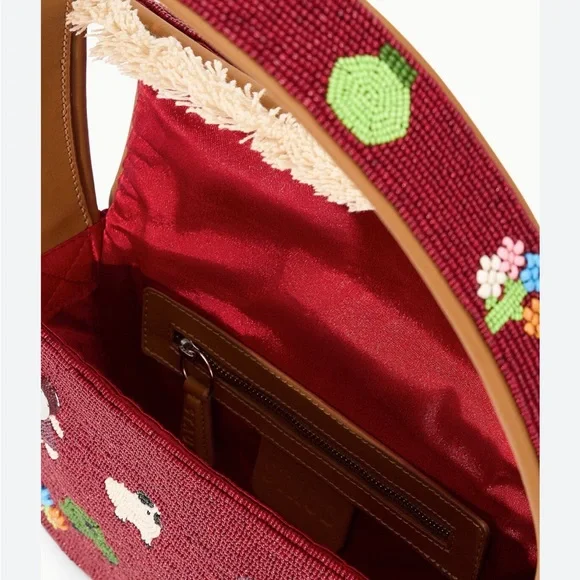 NWT STAUD Tommy Beaded Bag, Town Folk - Picture 4 of 4